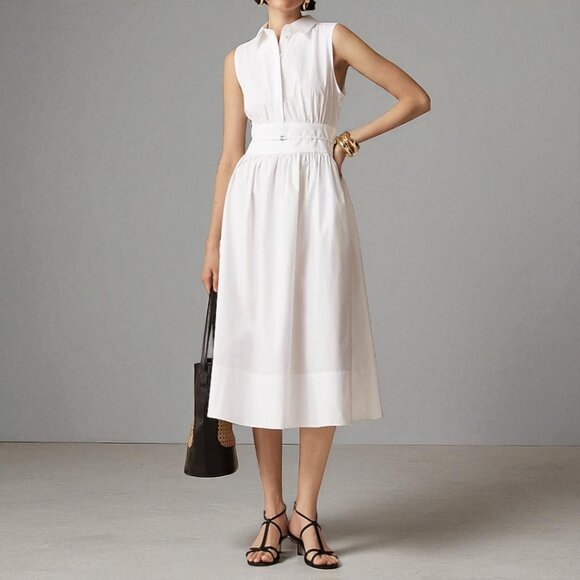 J. Crew Dresses & Skirts - J. Crew Fitted-waist shirtdress in cotton poplin Size 0